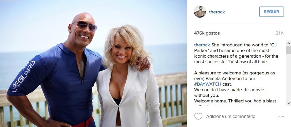 Dwayne Johnson e Pamela Anderson